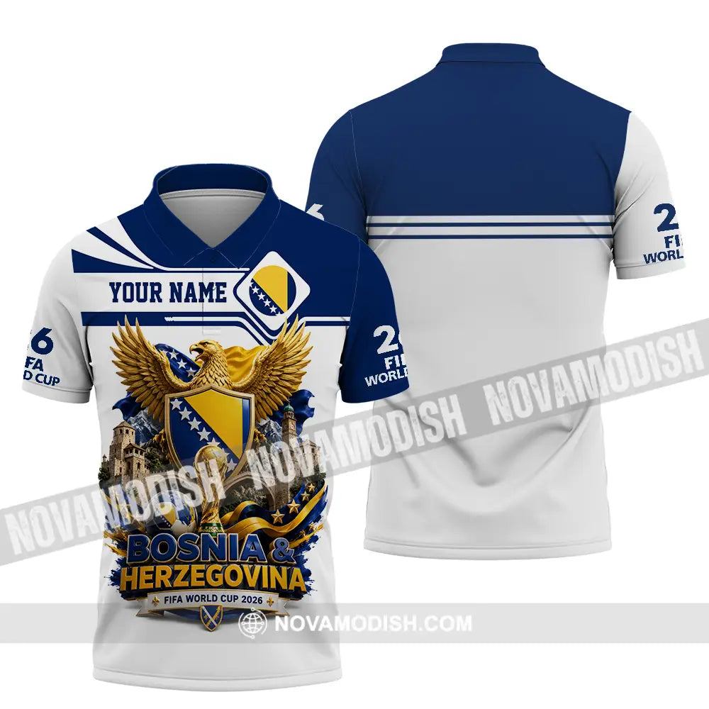 Unisex Shirt - Custom Bosnia And Herzegovina World Cup 2026 Shirt - Polo Shirt / S - T-shirt