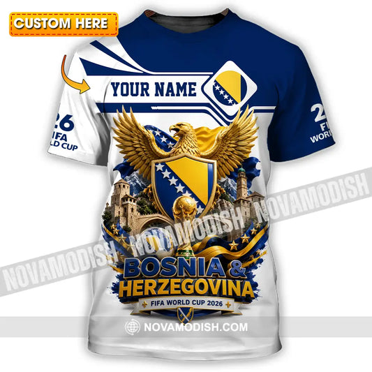 Unisex Shirt - Custom Bosnia And Herzegovina World Cup 2026 Shirt - T-shirt