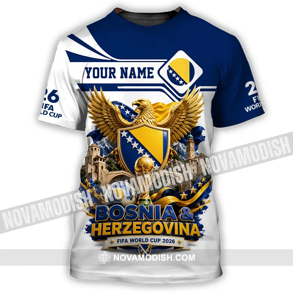 Unisex Shirt - Custom Bosnia And Herzegovina World Cup 2026 Shirt - T-Shirt / S - T-shirt