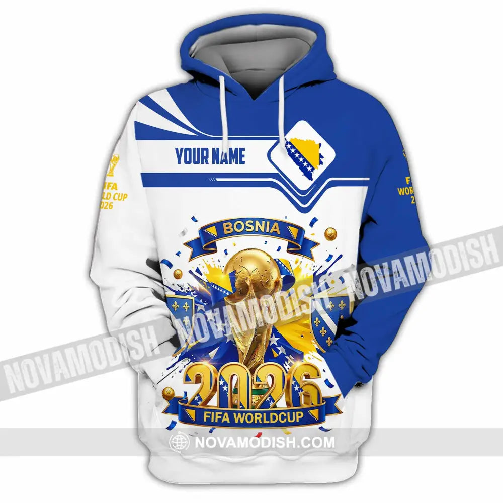 Unisex Shirt - Custom Bosnia World Cup 2026 3D Shirt - Hoodie / S - T-shirt