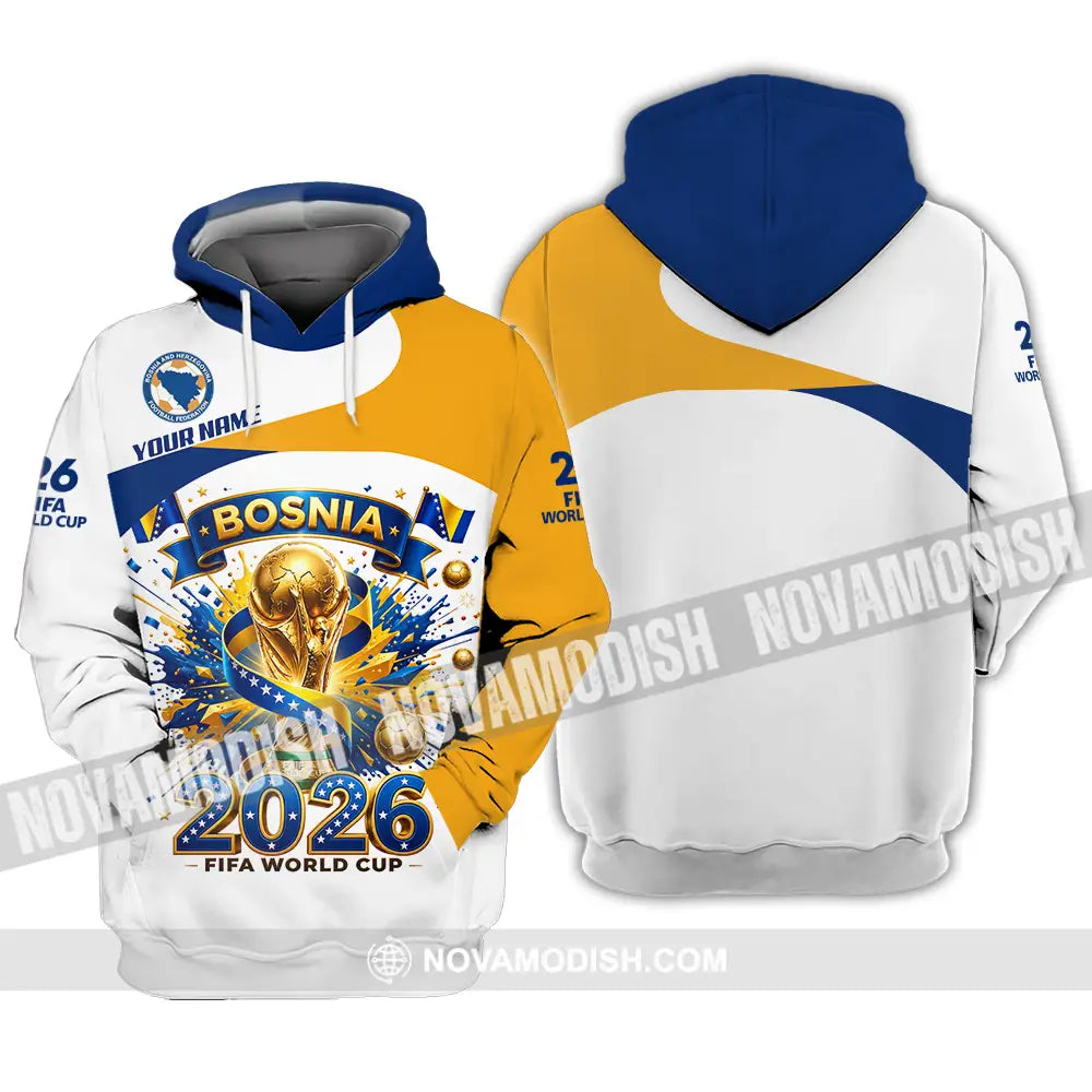 Unisex Shirt - Custom Bosnia World Cup 2026 3D Shirt - Hoodie / S - T-shirt