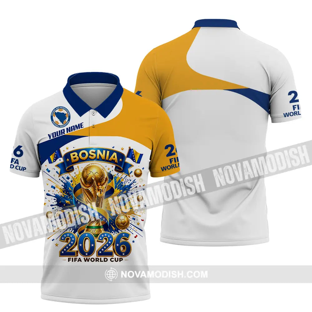 Unisex Shirt - Custom Bosnia World Cup 2026 3D Shirt - Polo Shirt / S - T-shirt
