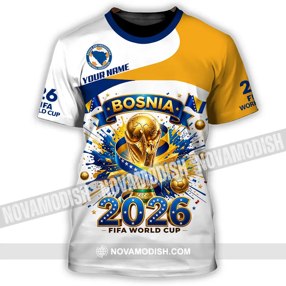 Unisex Shirt - Custom Bosnia World Cup 2026 3D Shirt - T-Shirt / S - T-shirt