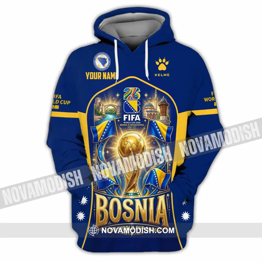 Unisex Shirt - Custom Bosnia World Cup 2026 Shirt - Hoodie / S - T-shirt
