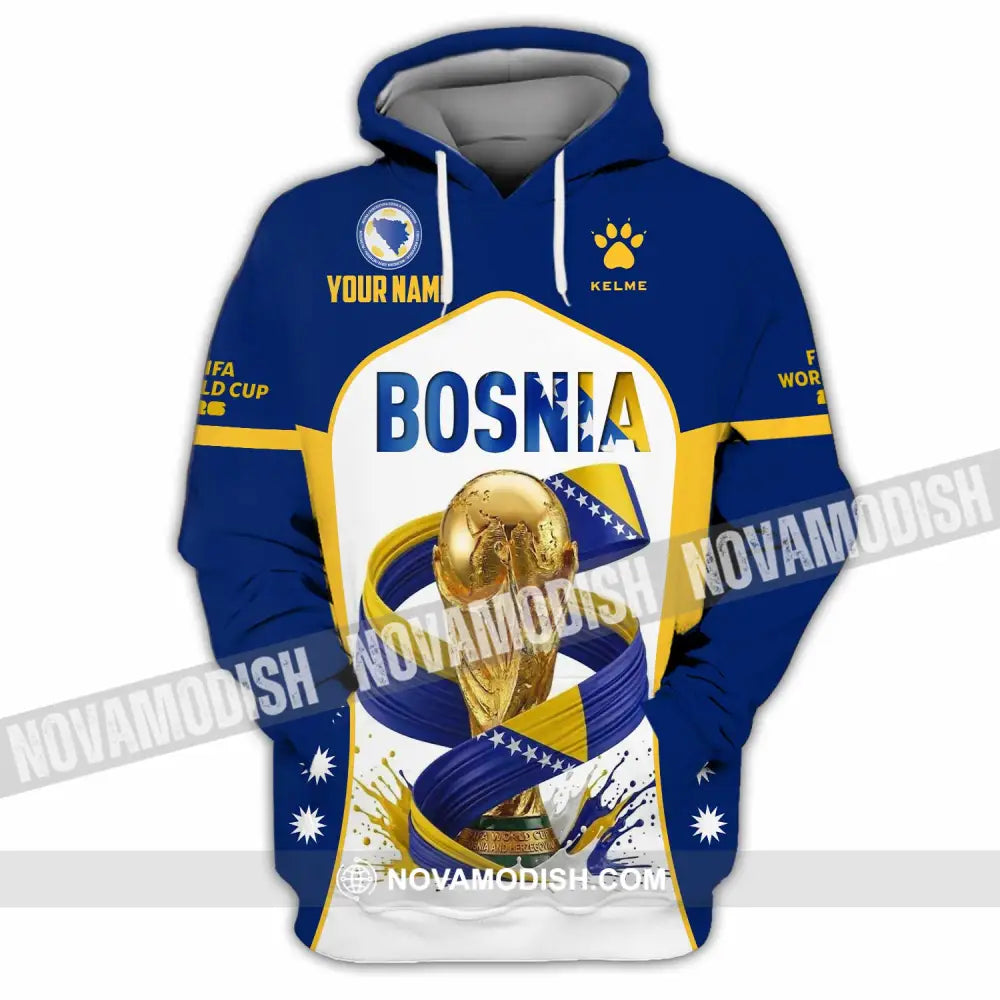 Unisex Shirt - Custom Bosnia World Cup 2026 Shirt - Hoodie / S - T-shirt