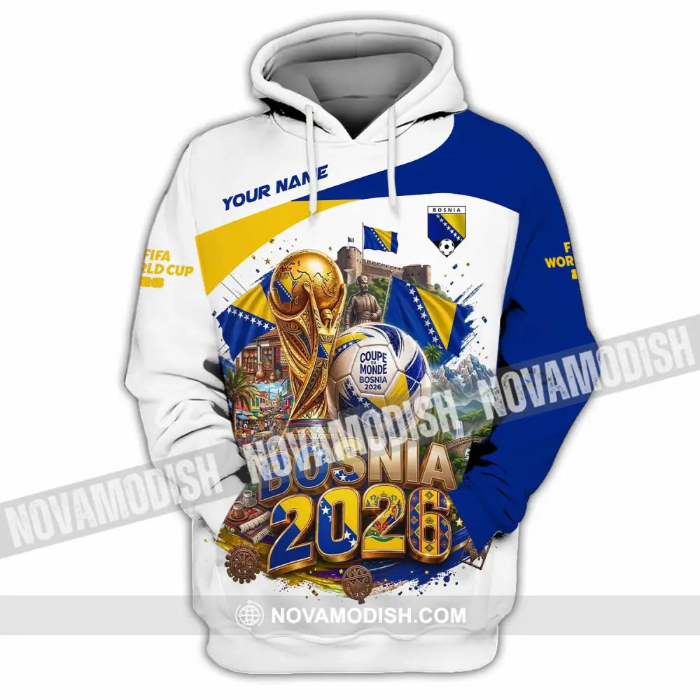 Unisex Shirt - Custom Bosnia World Cup 2026 Shirt - Hoodie / S - T-shirt