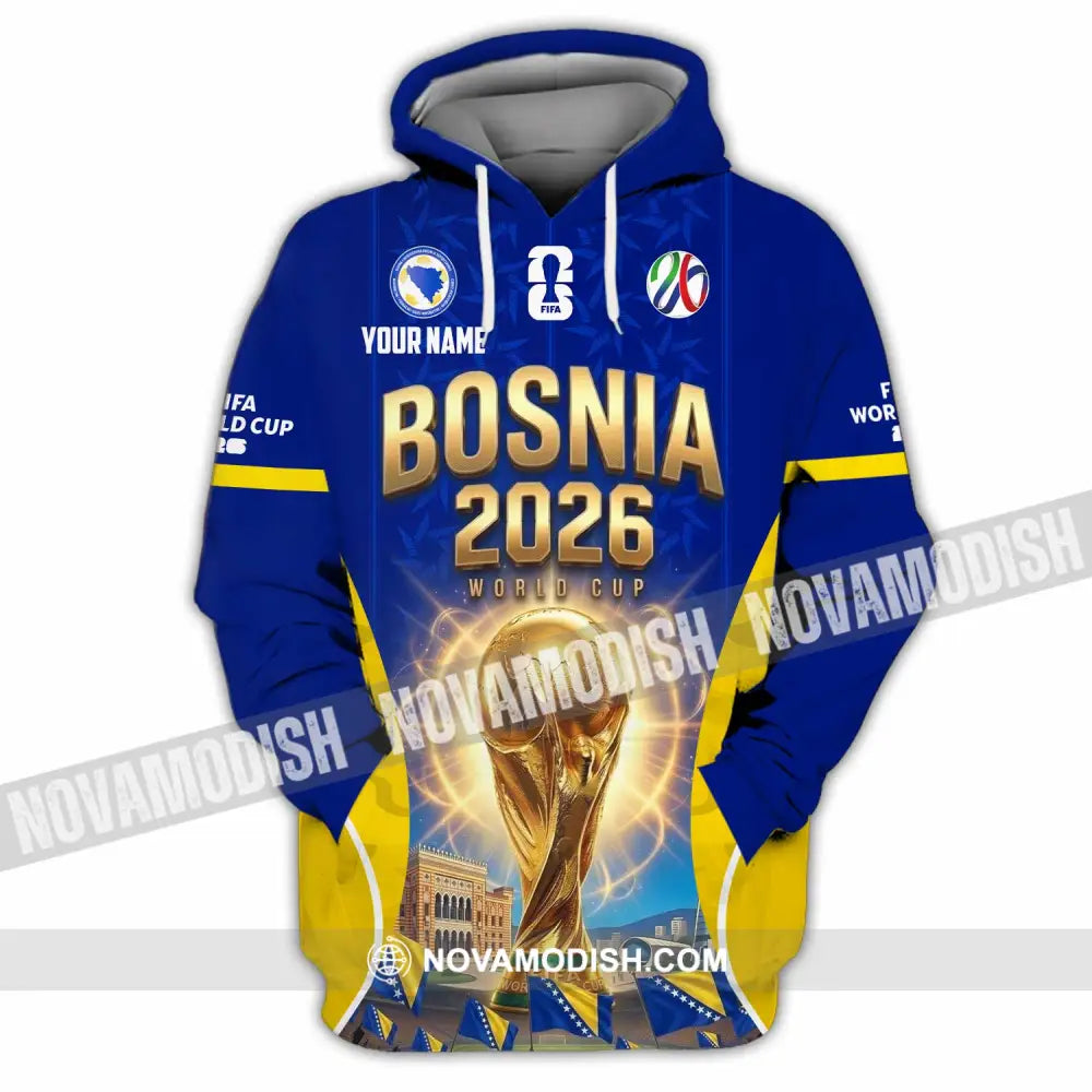 Unisex Shirt - Custom Bosnia World Cup 2026 Shirt - Hoodie / S - T-shirt