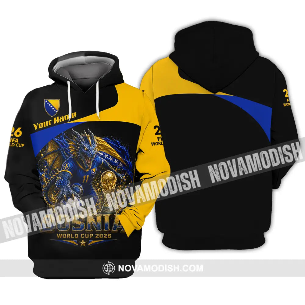 Unisex Shirt - Custom Bosnia World Cup 2026 Shirt - Hoodie / S - T-shirt