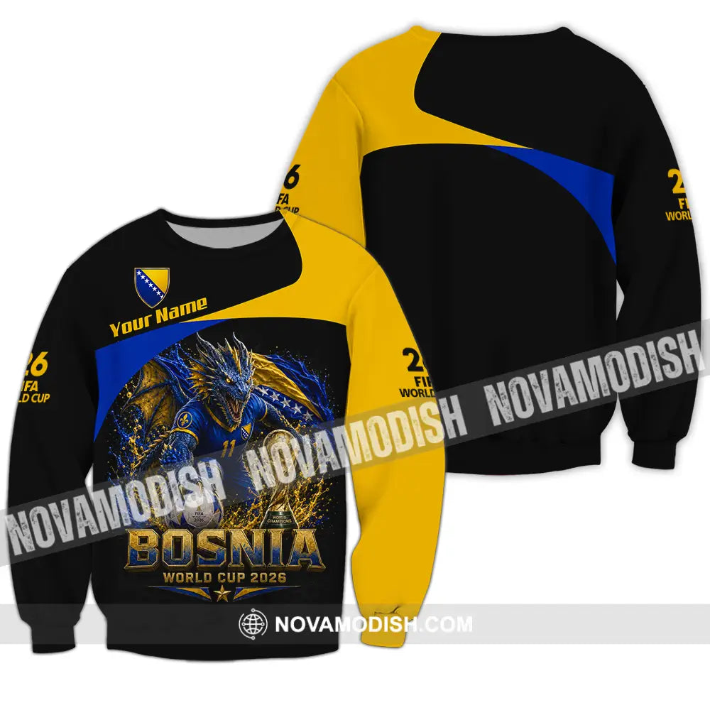 Unisex Shirt - Custom Bosnia World Cup 2026 Shirt - Long Sleeve / S - T-shirt