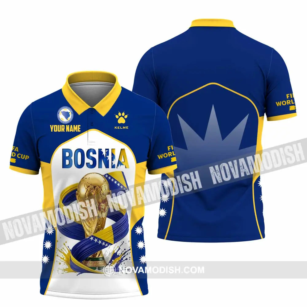 Unisex Shirt - Custom Bosnia World Cup 2026 Shirt - Polo Shirt / S - T-shirt