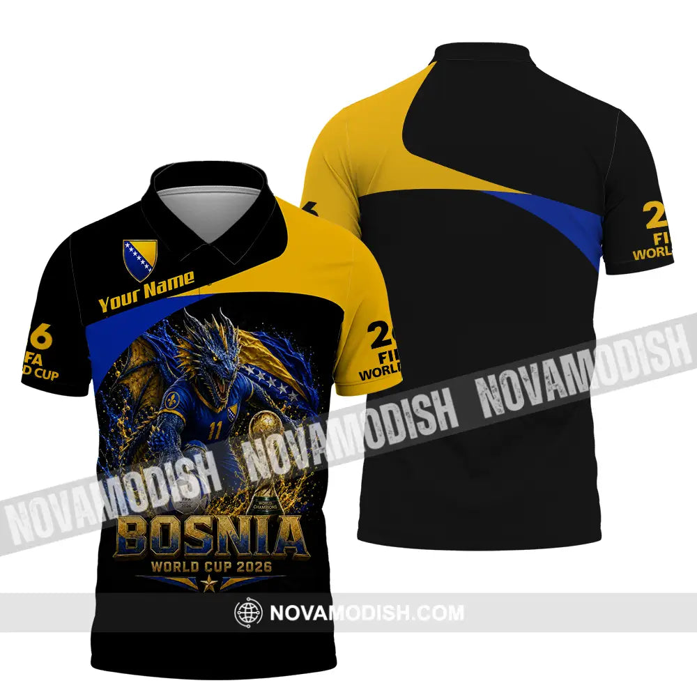 Unisex Shirt - Custom Bosnia World Cup 2026 Shirt - Polo Shirt / S - T-shirt