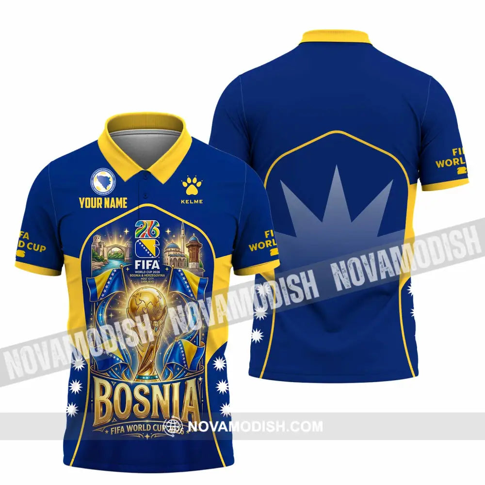 Unisex Shirt - Custom Bosnia World Cup 2026 Shirt - Polo Shirt / S - T-shirt