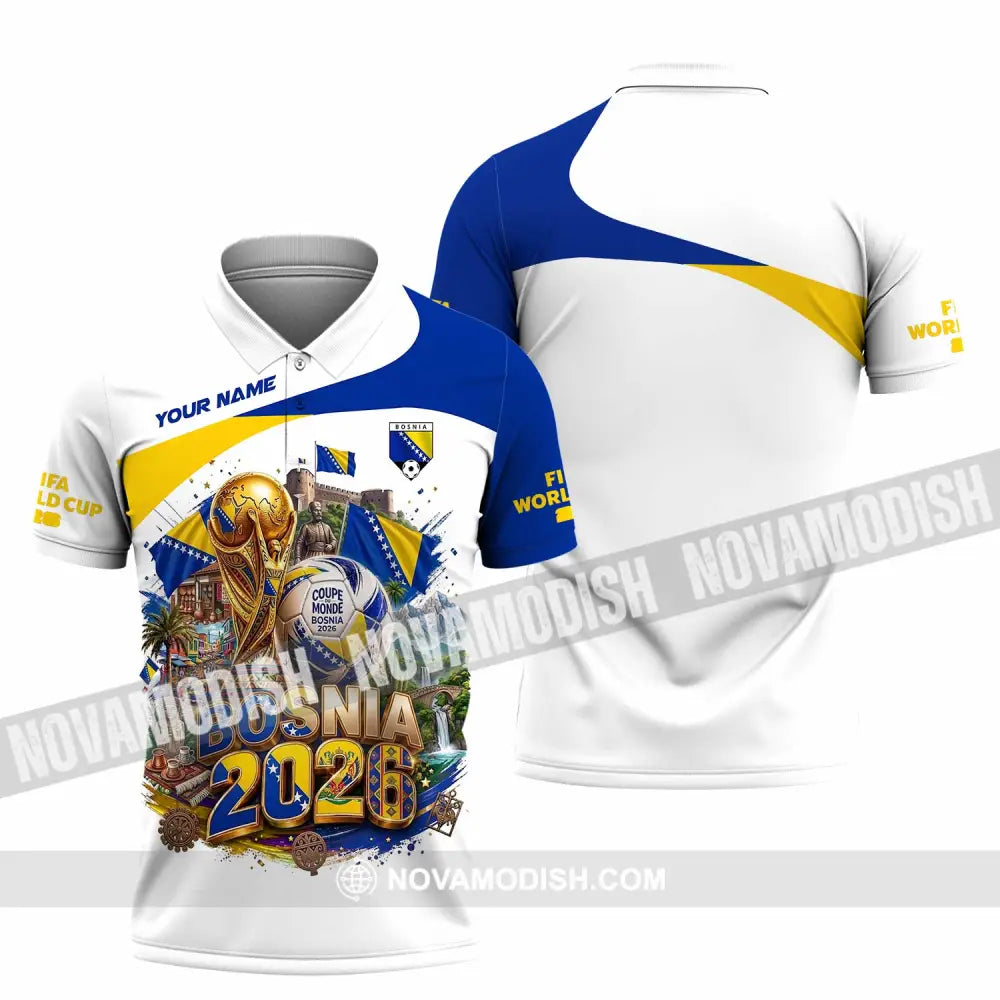 Unisex Shirt - Custom Bosnia World Cup 2026 Shirt - Polo Shirt / S - T-shirt