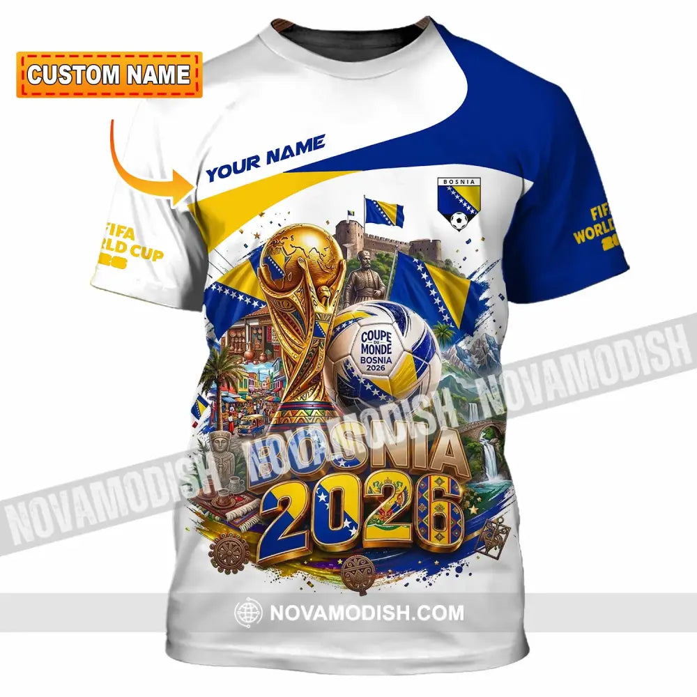 Unisex Shirt - Custom Bosnia World Cup 2026 Shirt - T-shirt