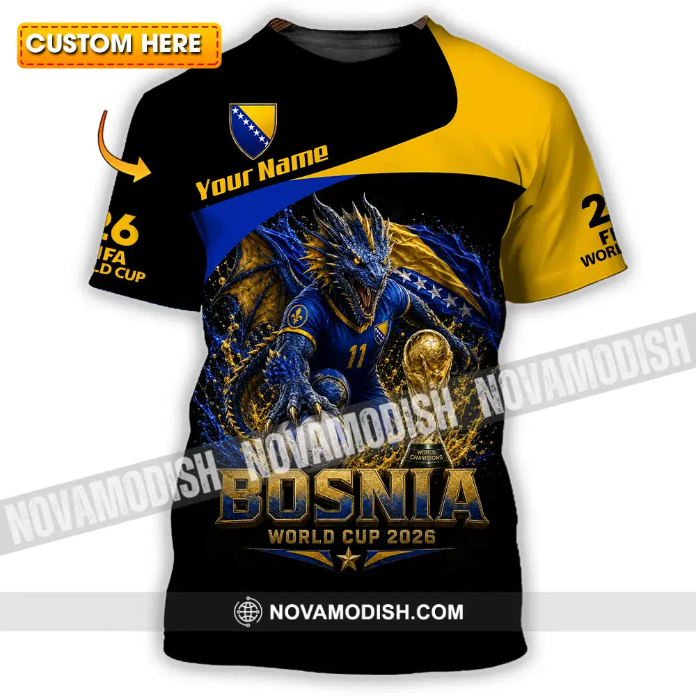 Unisex Shirt - Custom Bosnia World Cup 2026 Shirt - T-shirt