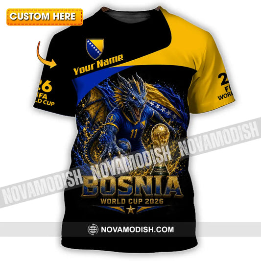 Unisex Shirt - Custom Bosnia World Cup 2026 Shirt - T-shirt