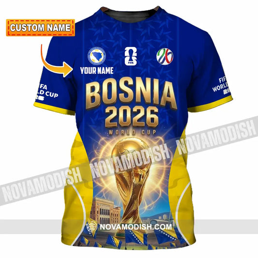 Unisex Shirt - Custom Bosnia World Cup 2026 Shirt - T-shirt