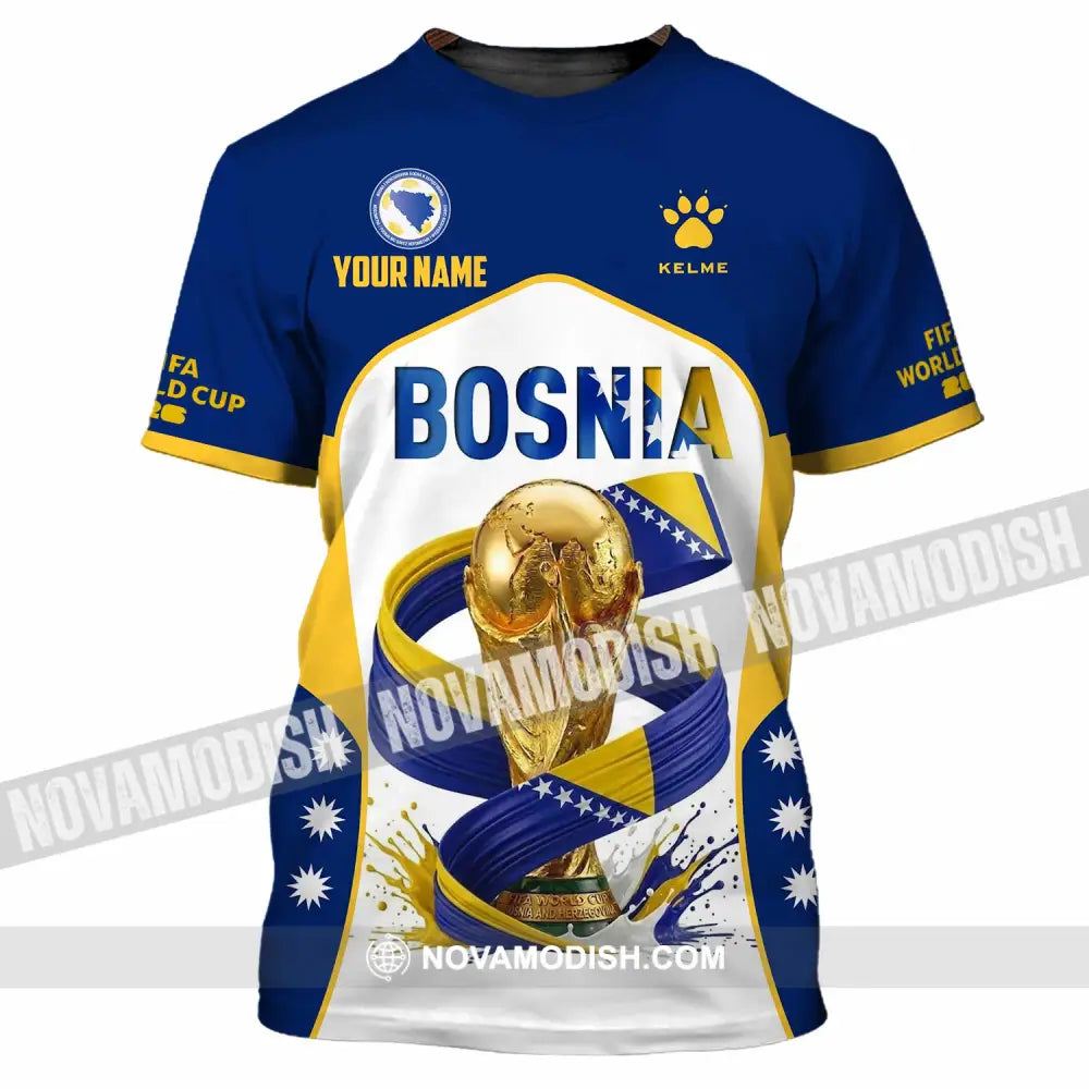 Unisex Shirt - Custom Bosnia World Cup 2026 Shirt - T-Shirt / S - T-shirt