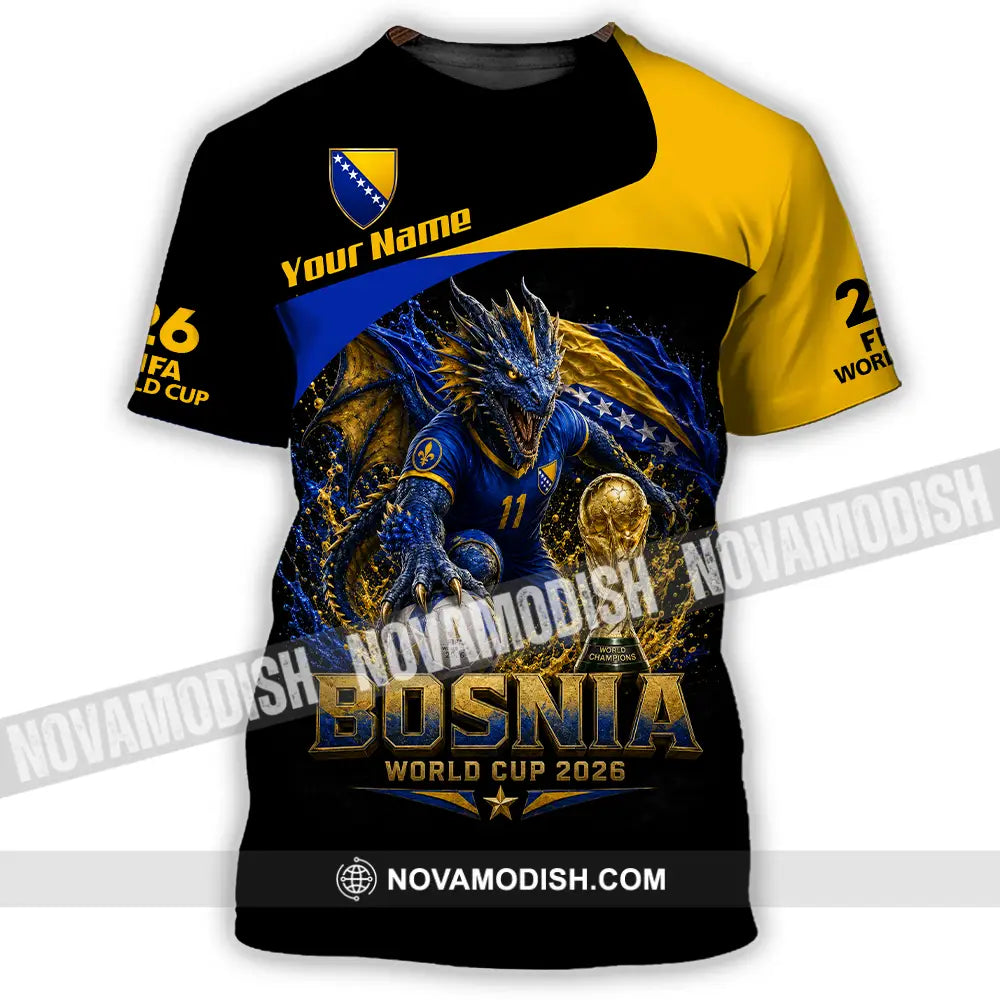 Unisex Shirt - Custom Bosnia World Cup 2026 Shirt - T-Shirt / S - T-shirt