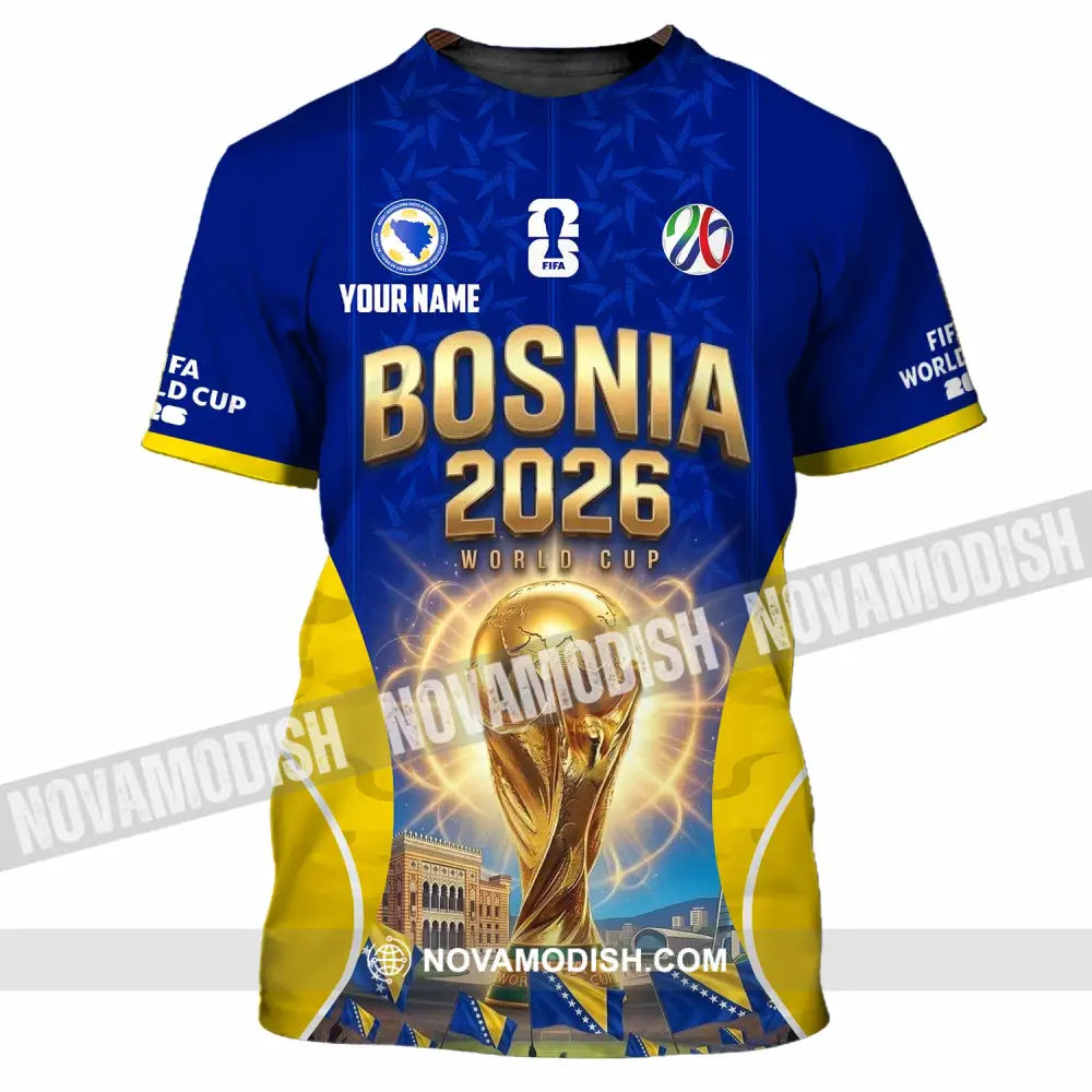 Unisex Shirt - Custom Bosnia World Cup 2026 Shirt - T-Shirt / S - T-shirt