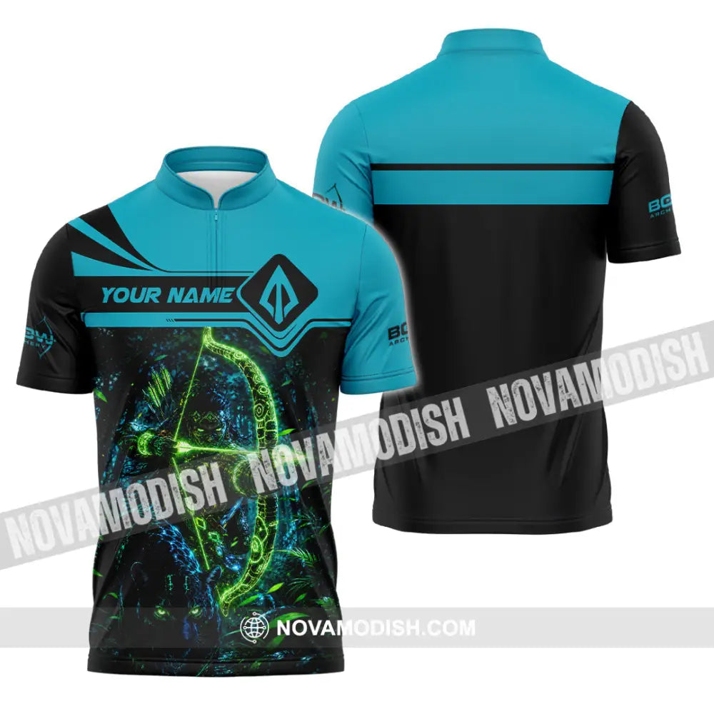 Unisex Shirt - Custom Bow Archery Shirt - Zipper Polo Shirt / S - T-shirt