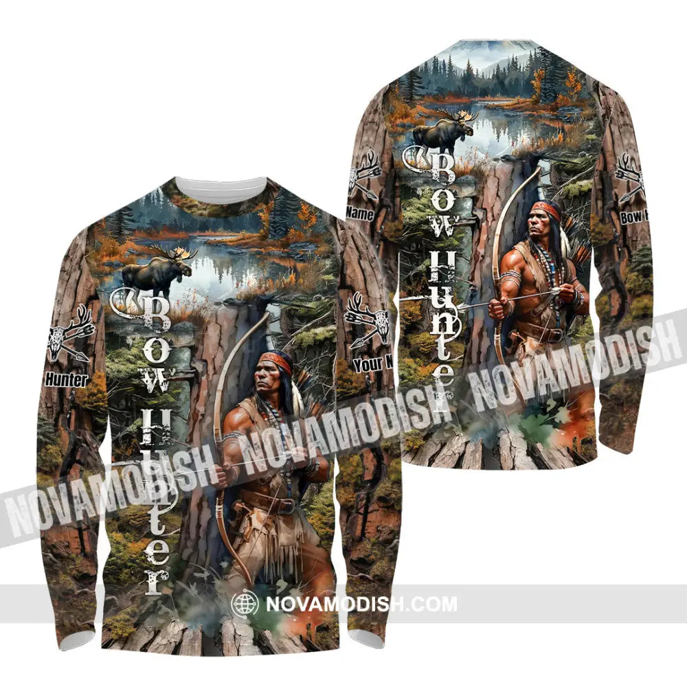 Unisex Shirt - Custom Bow Hunter Shirt Long Sleeve Shirt / S T-shirt