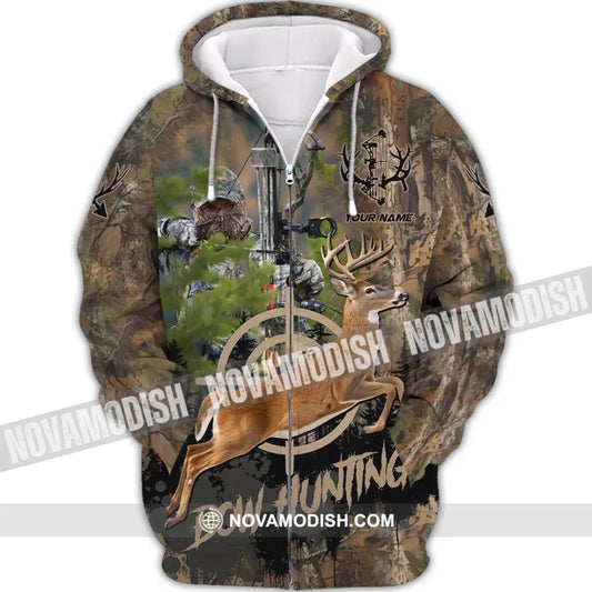 Unisex Shirt - Custom Bow Hunting Shirt Zipper Hoodie / S T-shirt