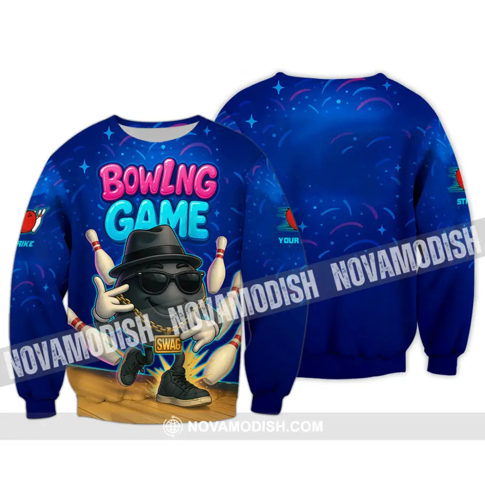 Unisex Shirt - Custom Bowling Game Swag Shirt Long Sleeve / S T-shirt