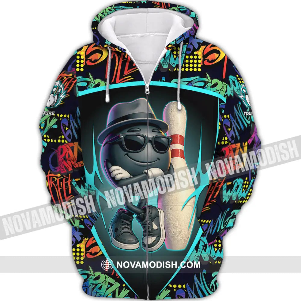 Unisex Shirt - Custom Bowling Gang Shirt Zipper Hoodie / S T-shirt