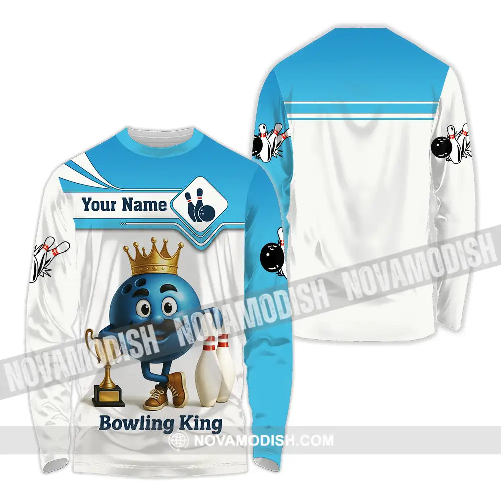Unisex Shirt - Custom Bowling King Shirt Long Sleeve Shirt / S T-shirt