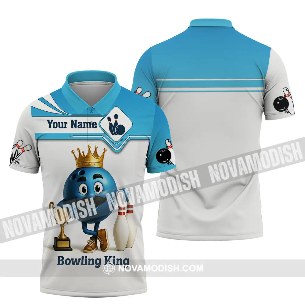 Unisex Shirt - Custom Bowling King Shirt Polo Shirt / S T-shirt