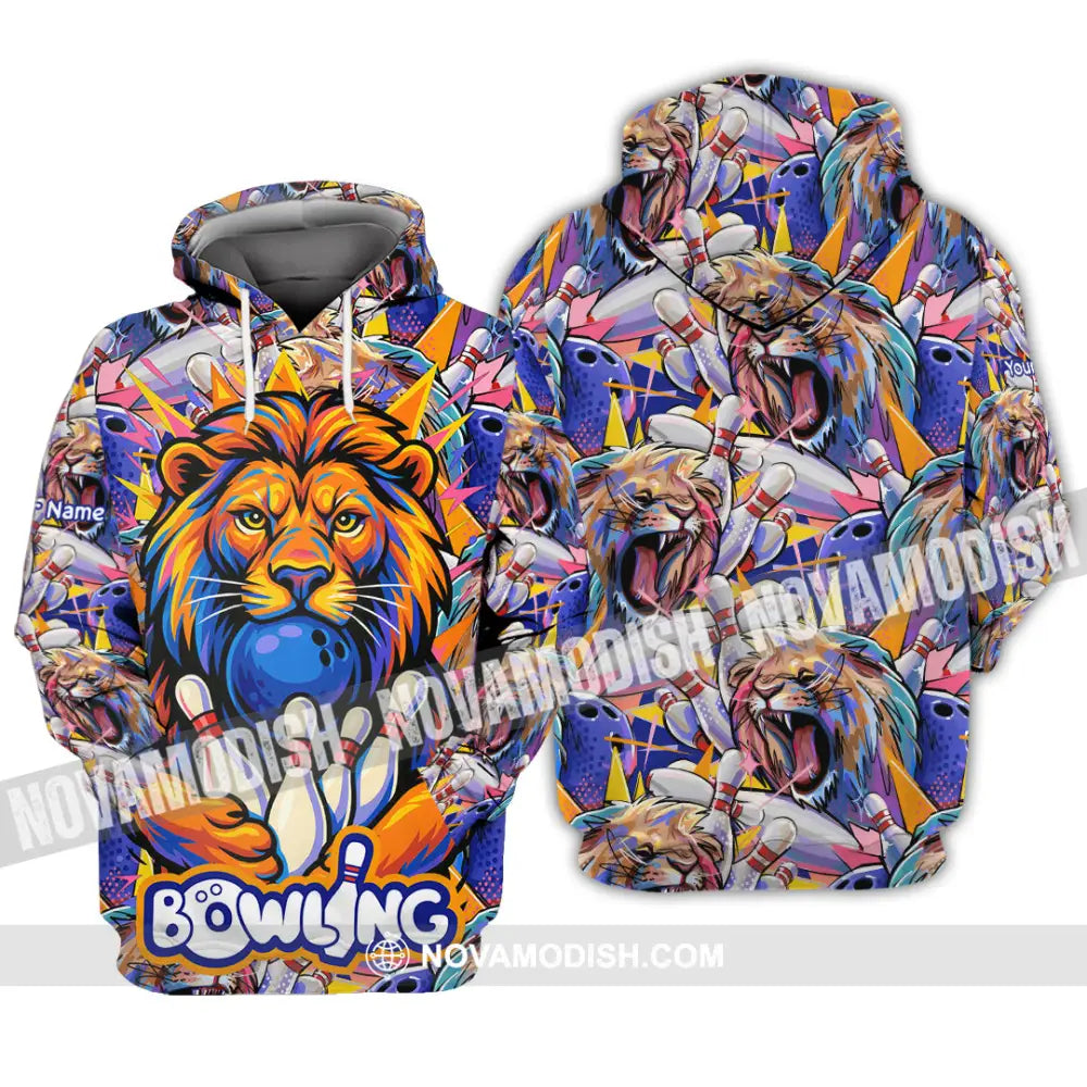 Unisex Shirt - Custom Bowling Lion Shirt Hoodie / S T-shirt