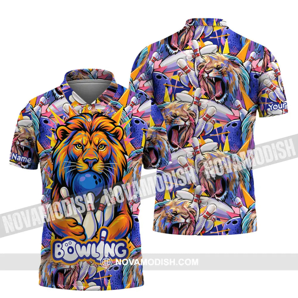 Unisex Shirt - Custom Bowling Lion Shirt Polo Shirt / S T-shirt