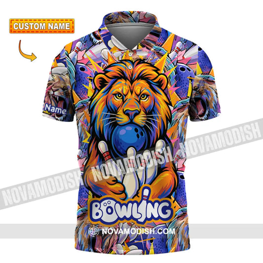 Unisex Shirt - Custom Bowling Lion Shirt T-shirt