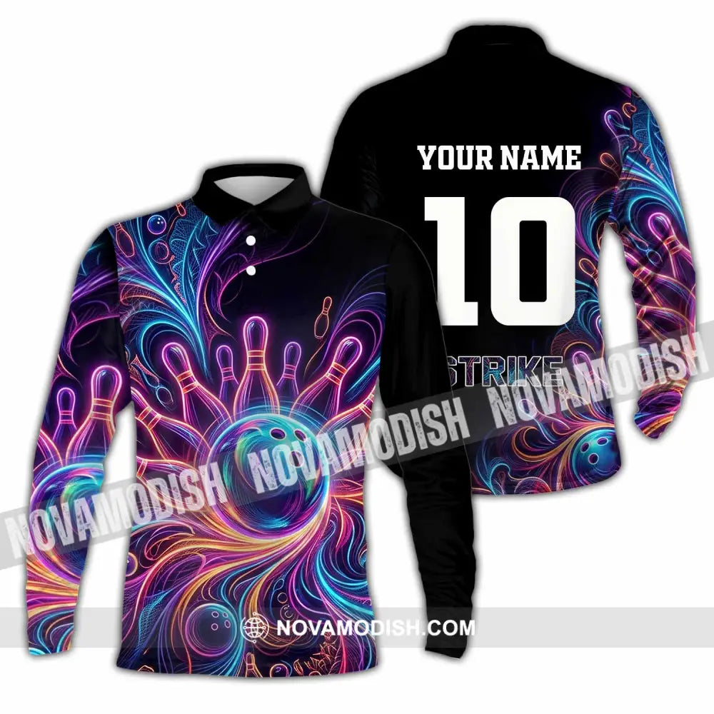 Unisex Shirt - Custom Bowling Shirt - Long Sleeve Polo / S - T-shirt