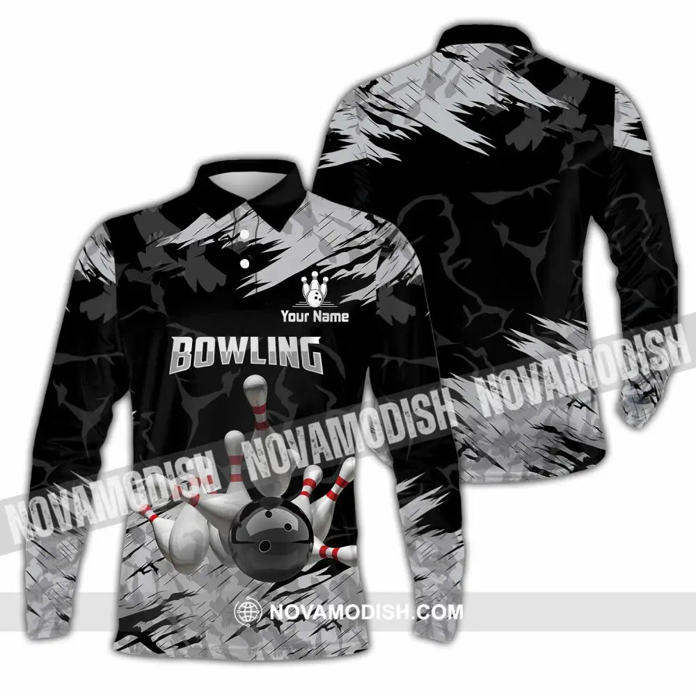 Unisex Shirt - Custom Bowling Shirt - Long Sleeve Polo / S - T-shirt