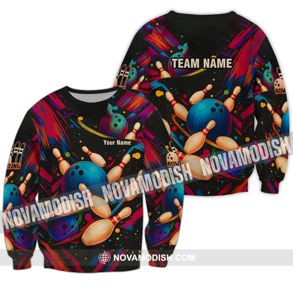 Unisex Shirt - Custom Bowling Shirt Long Sleeve / S T-shirt