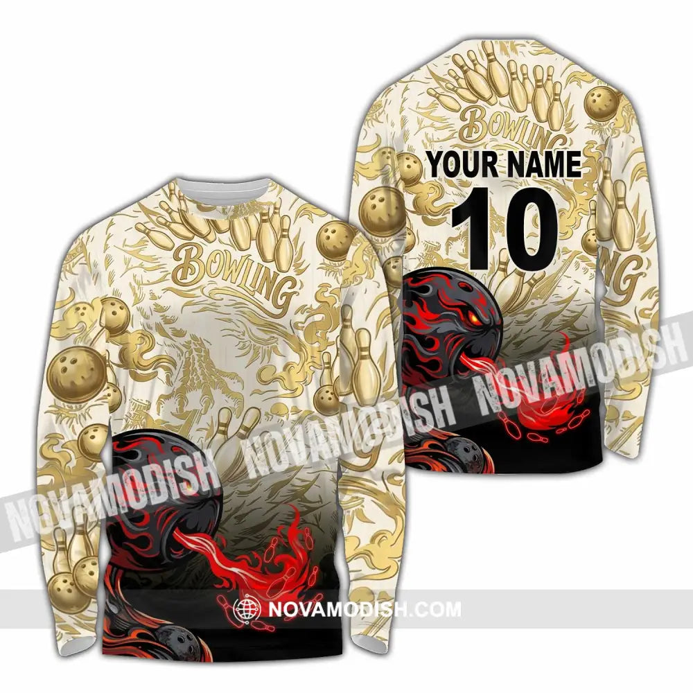 Unisex Shirt - Custom Bowling Shirt - Long Sleeve Shirt / S - T-shirt