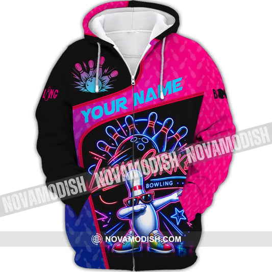 Unisex Shirt - Custom Bowling Lucky Strike Shirt - Zipper Hoodie / S - T-shirt