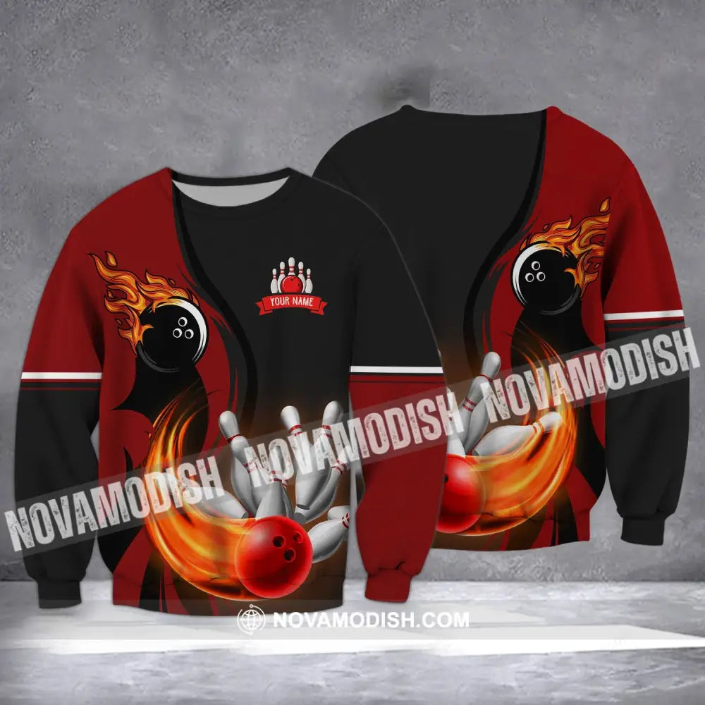 Unisex Shirt - Custom Bowling Name T-Shirt Bowling Player Long Sleeve / S T-shirt