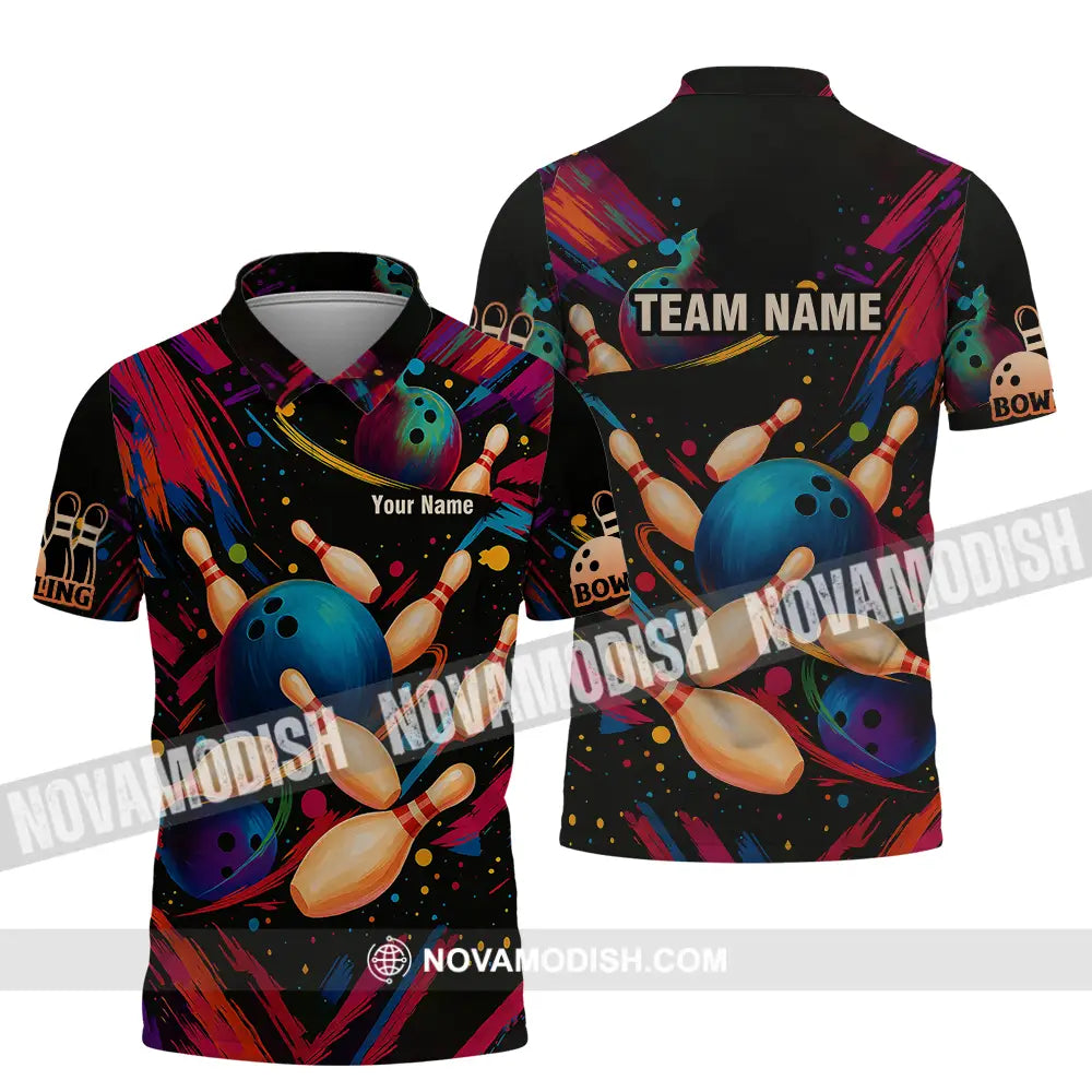 Unisex Shirt - Custom Bowling Shirt Polo Shirt / S T-shirt