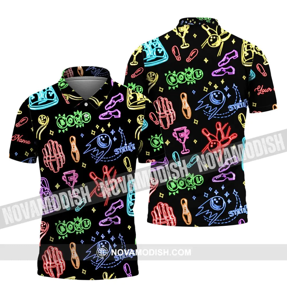 Unisex Shirt - Custom Bowling Strike Shirt Polo Shirt / S T-shirt