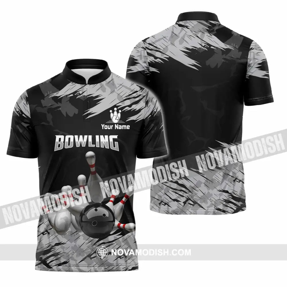 Unisex Shirt - Custom Bowling Shirt - Zipper Polo Shirt / S - T-shirt