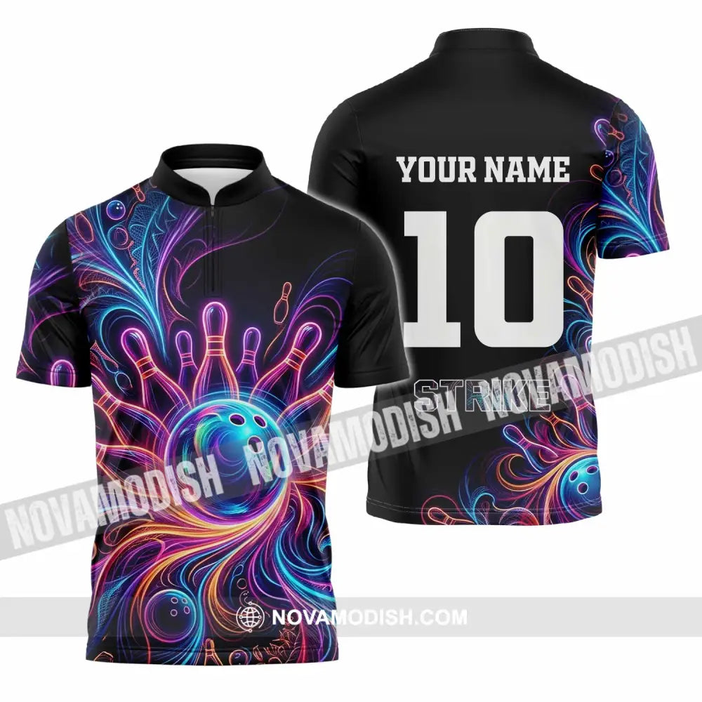 Unisex Shirt - Custom Bowling Shirt - Zipper Polo Shirt / S - T-shirt