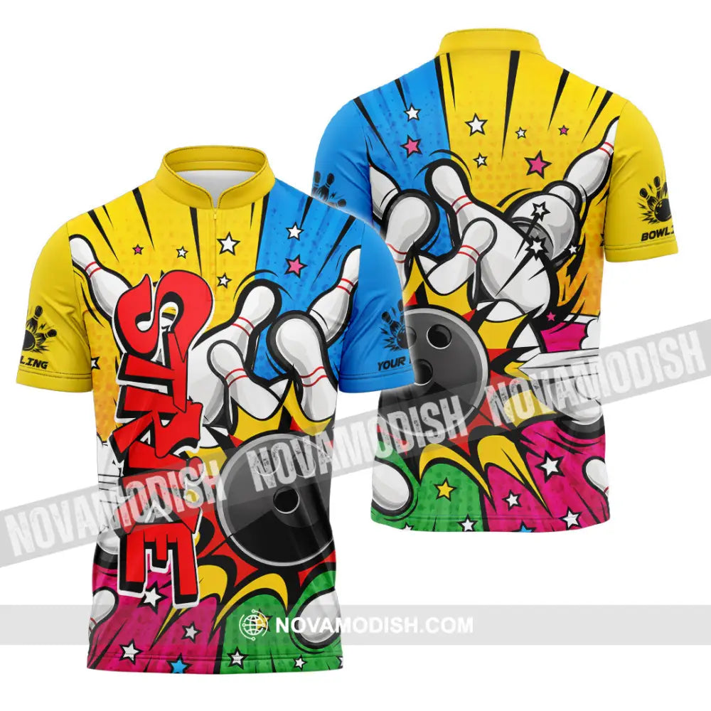 Unisex Shirt - Custom Bowling Shirt - Zipper Polo Shirt / S - T-shirt