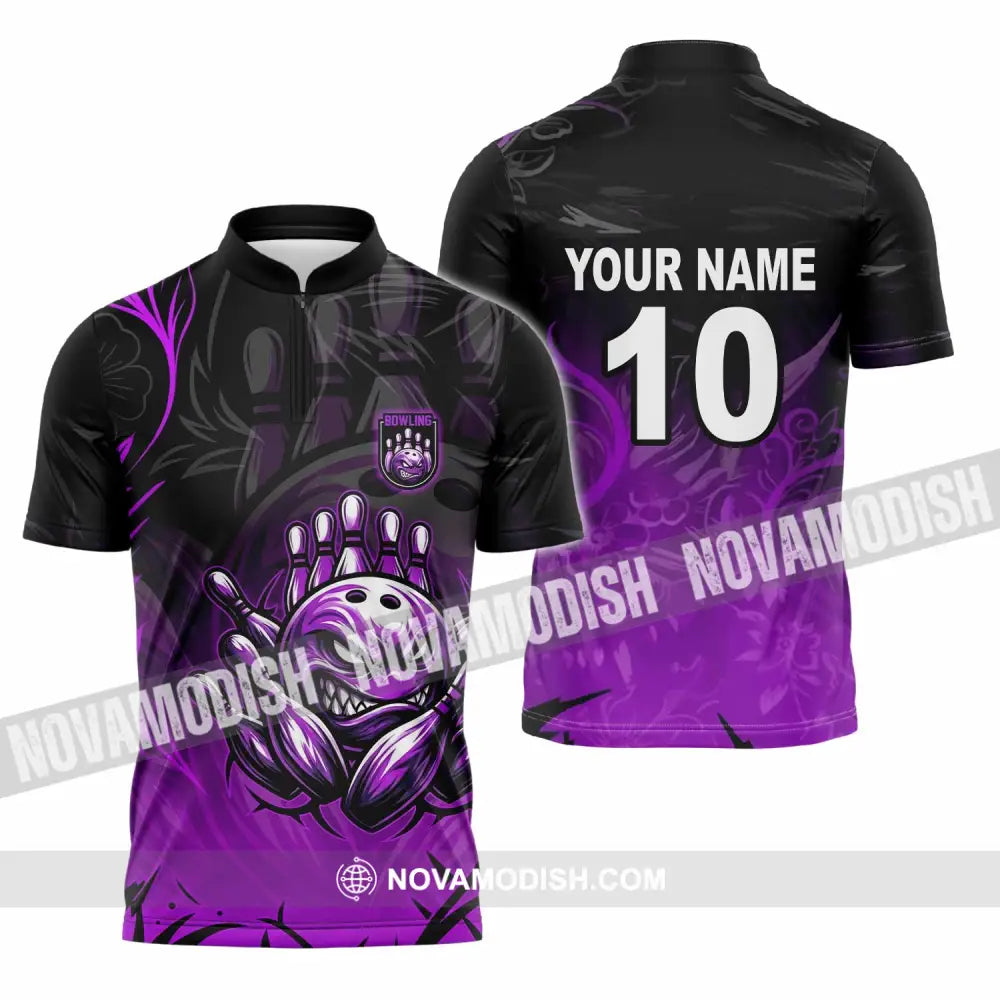 Unisex Shirt - Custom Bowling Shirt - Zipper Polo Shirt / S - T-shirt