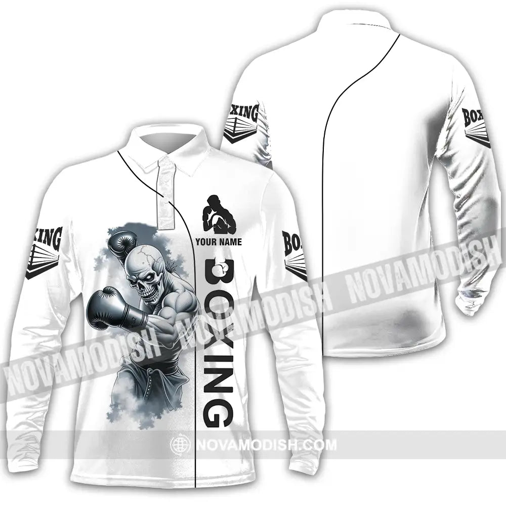 Unisex Shirt - Custom Boxing 3D Shirt Long Sleeve Polo / S T-shirt