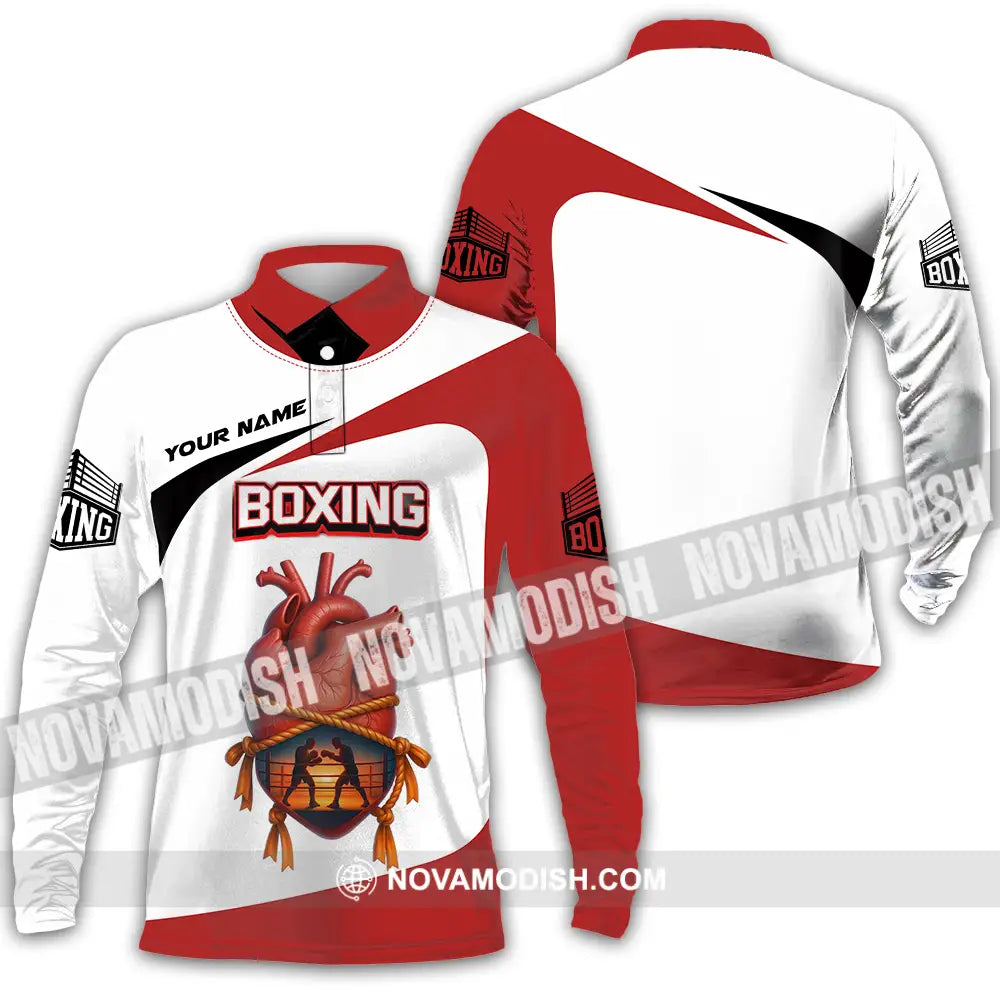 Unisex Shirt - Custom Boxing 3D Shirt Long Sleeve Polo / S T-shirt