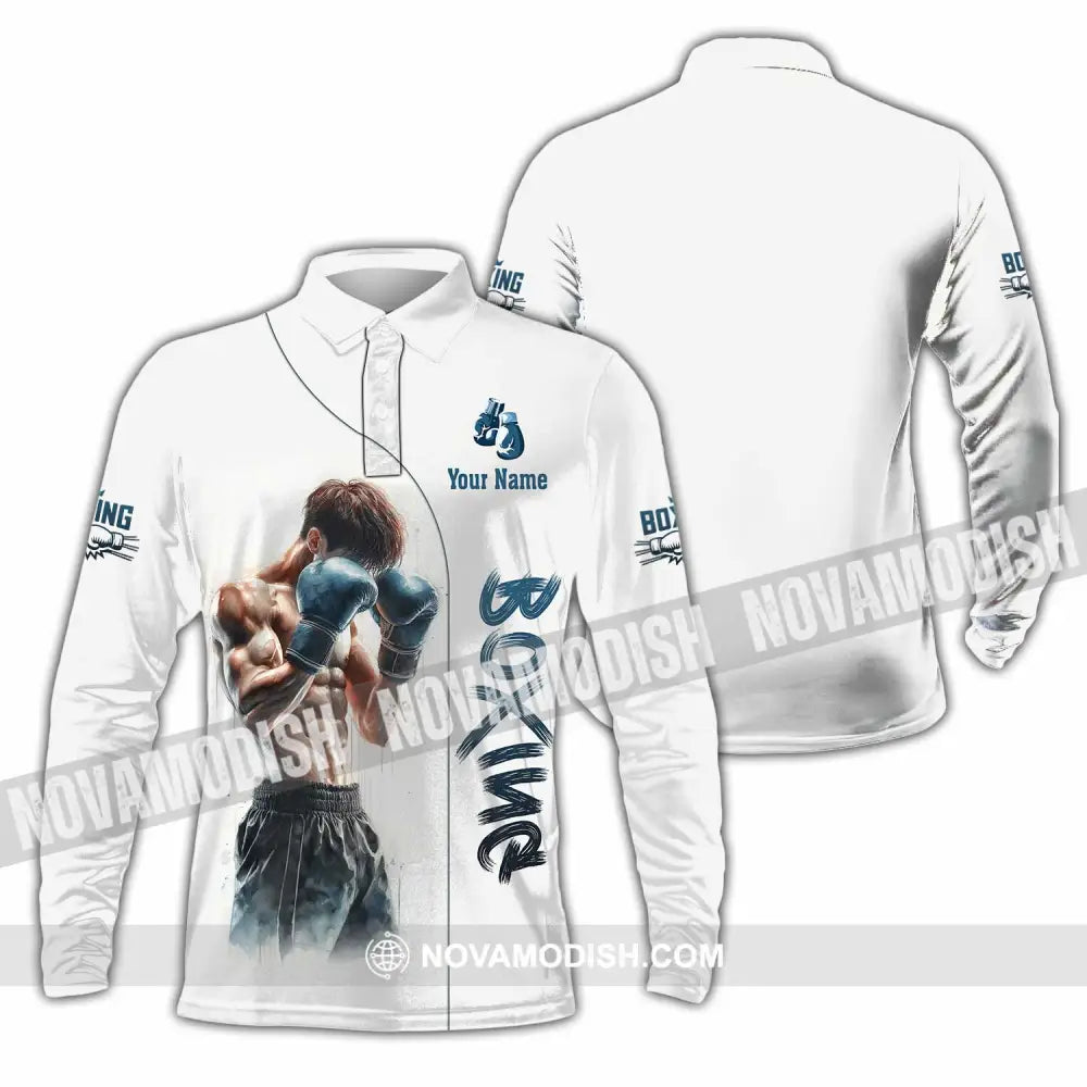 Unisex Shirt - Custom Boxing 3D Shirt Long Sleeve Polo / S T-shirt