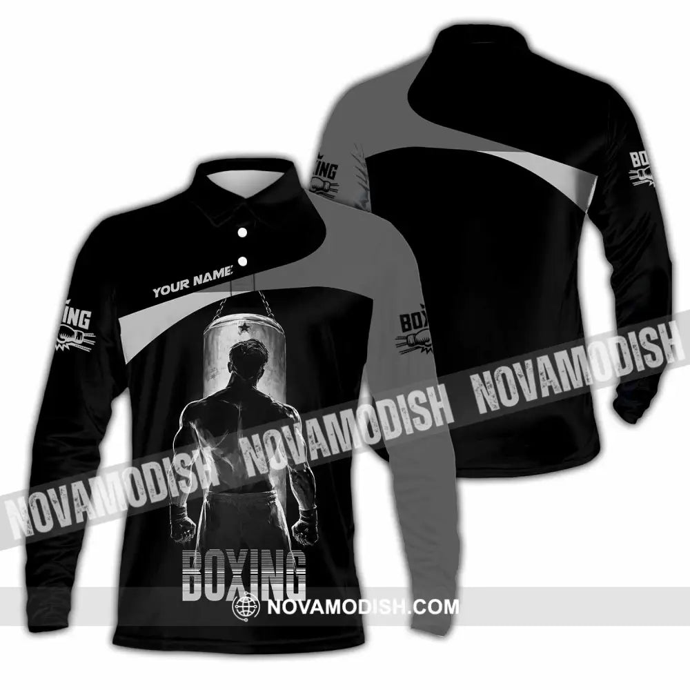Unisex Shirt - Custom Boxing 3D Shirt - Long Sleeve Polo / S - T-shirt
